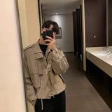 Riolio  Trendy Workwear Jacket Men's Spring Hot Sale Of The Season Korean Style Retro Japanese Style Fake Two-Piece Jacket Coat Casua...