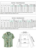 Riolio Shirts for Men Flowers Pattern Short Sleeves Blouses Summer Streetwear Shirt Casual Button Loose Tops Hawaiian Style