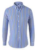Riolio  Loose Fit Casual Long Sleeve Men's Shirt Business Casual Striped Stand Collar Spring New Arrival T-Shirt Style Male Fashion