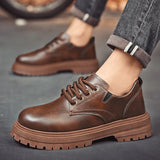 High Quality Men Casual Business Tooling Shoes Comfy Thick Bottom Italian Male Shoes Antiskid Outdoor Oxford Shoes