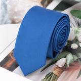 Riolio  Mens Ties Champagne Red Black Solid Skinny Necktie Women Casaual Dress Gifts Wedding Neck Ties for Men Groom Shirt Accessories