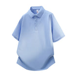 Riolio  Solid Color Polo Shirt Versatile Comfortable Casual Men's Top Trendy T-shirt Spring Summer High Quality Fashionable Minimalist