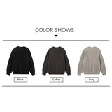 Riolio Brand Sweaters Trend Mans Autumn Winter Solid Color Splicing Loose O Neck Oversize Pullover New Man Motion Clothes