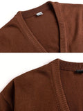 Riolio Cardigan Men Solid All-match Cozy Leisure V-neck Gentle Autumn Trendy Simple Classic Streetwear Daily Korean Style Knitwear Chic