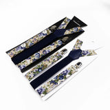 Riolio  Floral Cotton 2 Sizes Suspenders Parent Child Sets Men Women Kids Braces Adjustable Straps Male Pants Shirt Skirt Accessory Gift