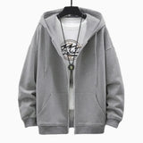 Riolio US Size Zip Up Hoodies Autumn Hooded Sweatshirts Men's Hoodie Cardigan Solid Color Classic Jacket Men Coat Men Clothing