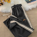 Riolio New Baggy Striped Corduroy Sweatpants Autumn Men Casual High Street Harem Trousers Gym Y2K Vintage pantalones de mujer