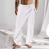Riolio Men'S Casual Pants Men'S Breathable Loose Beach Cotton Patch Men Elastic Camping Hiking Fishing Climbing Outdoor Sports Trousers