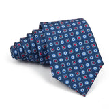Riolio  High Quality Classic Men's 7.5cm Tie Soft Smooth Green Blue Colorful Paisley Flower Necktie Daily Wear Business Accessories Gift