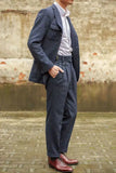 Riolio Vintage Gurkha Pants Men England Style High Waist Smart Casual Straight Trousers Autumn Winter Woolen Fashion Naples Suit Pant