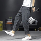 Riolio  Men's Clothing Loose Spring Summer Thin Elastic Waist Pockets Striped Simplicity Handsome Fashion Casual Comfortable Pants