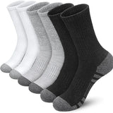Riolio 5 Pairs Autumn And Winter Men's Oversized Basketball Socks Solid Color Comfortable Wear-resistant And Deodorant Large Szie Socks