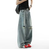 Riolio  Ripped Jeans Men 2025 Autumn New Baggy Distressed Denim Pants Loose Drop Street Style Fall Fashion High Quality