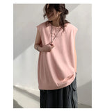 Riolio Summer Men Trendy Casual Streetwear Oversized Sleeveless T-shirt Youth Y2K Hip Hop Cotton Tank Tops Sports Basketball Vest