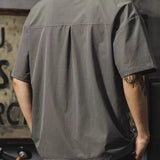Riolio  Retro Men's Short-sleeved T-shirt Design Niche Hot Ice Silk Polo Shirt Trendy Brand Handsome Work Shirt