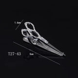 Riolio  Fashion Tie Clip For Men Novelty Personalized Necktie Bars For Shirts Tie Clip Glasses Feather Beard Key Collar Clip Silver Bars