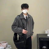 Riolio Spring Autumn Jacket Solid Simple Design Casual Jacket High-end Versatile Loose Shoulder Pad Short Jacket Aesthetic