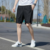 Riolio  Quick-dry Men and Men's Sports Running Fitness Clothes Shorts Men's Ice Silk Fashion Trendy Five-point Pants
