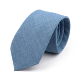 Riolio  Novelty New Solid Color Ties For Men 100%Cotton Handmade High Quality Necktie Pink Green Orange 6.5cm Skinny Slim Ties Accessory