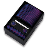 Riolio  Tie For Men Tie Clips Set Necktie Man Wedding Blouses Dress Cufflinks Gift Box Pocket Square Clip Business Skinny Gravetas