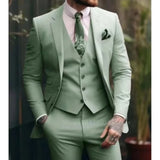 Riolio  Suit Boutique Men's Fashion Business (Blazer+ Vest + Trouser) Gentleman's Wedding Casual Professional Formal Suit 3 Piece XS-6XL