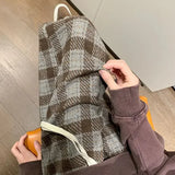 Riolio Green Plaid Pants Men Harajuku Winter Wide Leg Checked Trousers Male Oversize Big Size Casual Sweatpants Streetwear 8XL