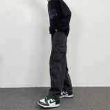 Riolio  Oversize Streetwear Men's Baggy Jeans Y2K Cargo Wide Leg Pants Fashion Harajuku Hip Hop Loose Straight Korean Autumn Denim Pants