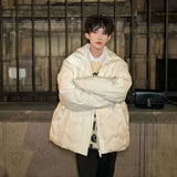 Riolio Winter high street Korean style men and women trendy design thick jacket for couples loose fitting Harajuku retro casual top y2k