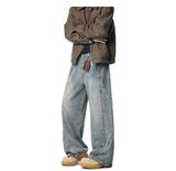 Riolio  JEANS MEN 2025 New Jeans Patchwork Baggy Loose Streetwear Trousers Hip Hop Floor Length Pants Trendy Youth Fashion Casual Denim