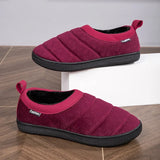 Riolio  Unisex Home Men Cotton Slippers Winter Casual Indoor Outdoor Non Slip Shoes Warm Velvet Sneakers Men Women Snow Slippers