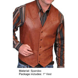Riolio European business men's Vest fashion casual retro solid color V-neck button Western sleeveless men's Vest suit vest