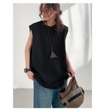 Riolio Summer Men Trendy Casual Streetwear Oversized Sleeveless T-shirt Youth Y2K Hip Hop Cotton Tank Tops Sports Basketball Vest