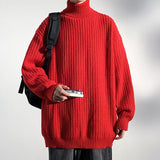 Riolio  Sweater men 2025 New Men Knitwear Solid High Neck Sweater Soft Warm Comfortable Winter Pullover Fashion Casual Warm Sweater