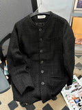 Riolio Casual Loose Long Sve Jaet Men's Sle Vintage Hong Kong Spring Autumn American Loose Casual Match All Retro Fraance Wind