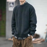 Riolio Oversize Knitwear Thick Korean Popular Clothes Knitted Sweaters for Men Autumnr and Winter Streetwear Aesthetic Top Pullover Man