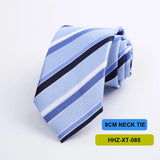 Riolio  Polyester 8cm Striped Dots Men's Tie Suitable For Wedding Parties Work Black Blue Navy Colors Necktie