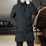 Riolio Slim Fit Jackets Winter Jackets For Men Hooded Casual Long Cotton Jackets Thicker Warm Parkas New Male Outwear Winter Coats