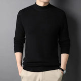 Riolio  Brand New Men's Cashmere Sweater Half Turtleneck Men Sweaters Knit Pullovers for Male Youth Slim Knitwear Man Sweater