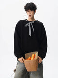 Riolio  hoodie Men Solid Color Round Neck Sweatshirt Long Sleeve Pullover Soft Comfortable Crewneck Sweatshirt For Autumn Casual Wear