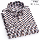 Riolio  Luxury high-quality100%cotton houndstooth full shirts for men slim fit Casual shirt long-sleeve plaid soft designer clothes ropa