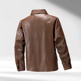 Riolio Men Spring Autumn Leather Jacket Coat Motorcycle Biker PU Casual Leather Jacket Outwear Male Black Brown Clothing Casual Motor
