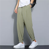 Riolio Summer Ice Silk Thin Soft Casual Men‘s Daily Baggy Pants Sports Straight Joggers Fashion Streetwear Trousers Men Clothing