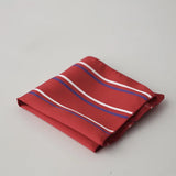Riolio  24cm Korean Striped Plaid Pocket Square Men Young Boys Brown Casual Handkerchief Scarf Personalized Versatile Suit Pocket Towel