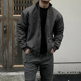 Riolio Loose Men's Baseball Jaet Coat Windproof Ox Cloth American Sle Spring Autumn Casual Wear Tee ket Zipper Closure