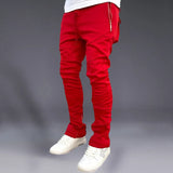 Riolio Sport Pants Men's Korean Autumn Bunched Ankle Pants Stretch Slim Schoolbag Bag Fashion Brand Running Casual Long Pants