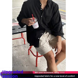 Riolio White Cotton Linen Men's Summer irt Sun Protection Loose Long Sve Casual Sle Youth Faion Outerwear Coat