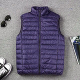 Riolio Coat Ultralight Sleeveless Puffer Vest Jacket Ultra Thin Warm Lightweight Down Jacket Waistcoat Winter Men Duck Down Vest Coats