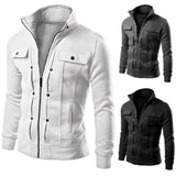 Riolio Hoodie Fleece Cardigan Hooded Coat Men's Hoodies Sweatshirts Pullover For Male Hoody Sweatshirt