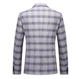 Riolio  Slim Fit Three Piece Men's Suit Korean Style Business Casual Plaid Professional Suit Set Male Cross-Border New Model