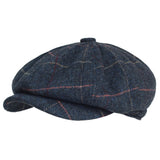Riolio Autumn Winter Thick Warm Wool Herringbone Newsboy Cap Men Cabbie Beret Hats Octagonal Hat Detective Hats Retro Driver Flat Caps